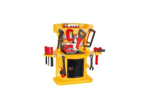 Pilsan Kinder-Werkbank Lux 03538 mit Kinderwerkzeug 50-teilig, Hammer, Schrauben gelb