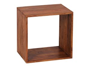 KADIMA DESIGN Cube Regal NAKO: Massivholz, Beistelltisch/Bücherregal, vielseitig, pflegeleicht