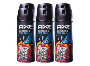 Axe Bodyspray Skateboard & Fresh Rose 150 ml, 6er Pack