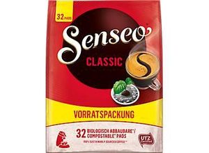 Senseo Kaffeepads Classic Vorteilspackung, 32 Pads, Arabica- & Robusta-Bohnen, UTZ-zertifiziert