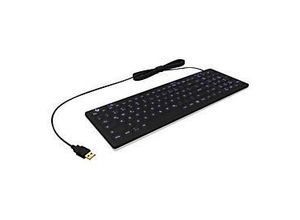 ICY BOX KeySonic KSK-6031INEL-B - Tastatur - waschbar - hintergrundbeleuchtet - USB - QWERTZ