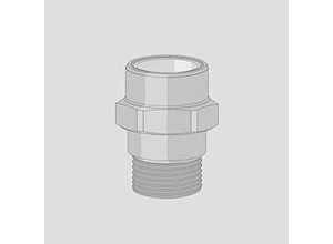 Eisenberg Friatherm Friatec Übergang Verschraubung kurz 75540620000 zum Kleben, 25 mm x R 3/4, Aussengewinde