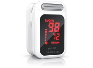 Medicinalis Pulsoximeter Finger - Herzrate - SpO2 Sättigung - Batterieanzeige - Fingerpulsoximeter - Messung von Puls und Sauerstoffsättigung
