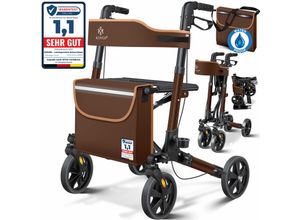 KESSER Rollator Gehwagen Gehhilfe klappbar Alu-Rollator Leicht Laufhilfe