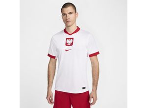 Polen 2024/25 Stadium Home Nike Replica Fußballtrikot mit Dri-FIT-Technologie (Herren) - Weiß