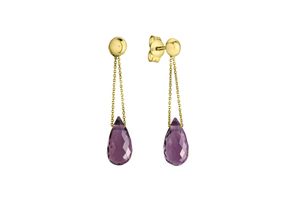 Celesta Gold Ohrring 375 Gelbgold Amethyst