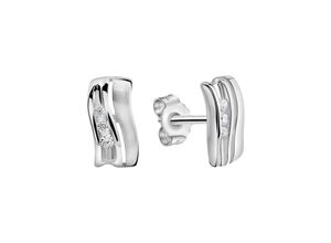 Zeeme Basic Ohrstecker 925/- Sterling Silber rhodiniert Zirkonia