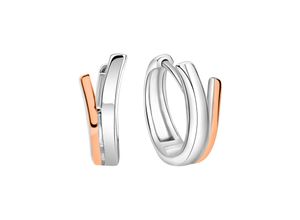 Zeeme Basic Klappcreolen 925/- Sterling Silber rhodiniert/rosé