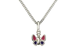 Zeeme for Kids Hals-Kette 925 Sterling Silber Lack pink lila