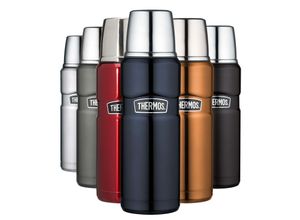 THERMOS Kanne King Isolierflasche 0,47L Flasche Isolierkanne Tee Drehverschluss Farbe: Stainless steel mat