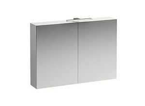 LAUFEN Base LED-Spiegelschrank H4028521102611 100x70x18,5cm, Weiß Glänzend