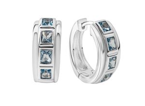 Celesta Silber Ohrring 925 Silber Blautopas