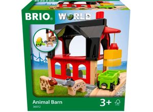 BRIO Spielgebäude World Tierscheune mit Heuwaggon