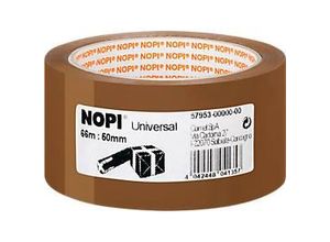 NOPI Packband Universal, 66 m x 50 mm, braun, 6 Rollen