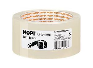 NOPI Packband Universal, 66 m x 50 mm, transparent, 6 Rollen