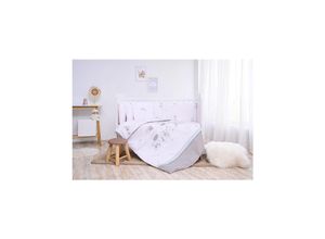 Lorelli Babybettwäsche Set Smile 6-teilig Decke 140x95 Kissen 43x35 Bett 120x60 weiß