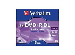 Verbatim - DVD+R DL x 5 - 8.5 GB - Speichermedium