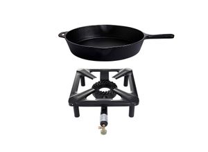 ALLGRILL Hockerkocher Gusspfanne - Camping Freizeit - Profiköche - Set Angebot