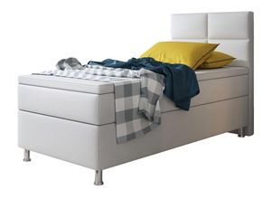 Boxspringbett Miami 90x200 cm Kunstleder Weiss