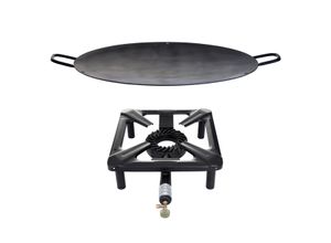 ALLGRILL Hockerkocher-Set (klein) mit Eisen-Wok/Grillschale Ø 50 cm - ohne Zündsicherung