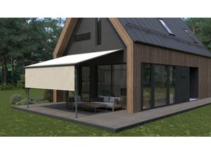 SPETTMANN Pergola-Markise FLEX, Gestell anthrazit, Uni grau, 400x300cm mit Funkmotor, LED-Beleuchtung