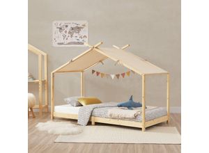 Kinderbett Brome 90 x 200 cm Naturfarben