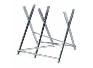 TroniTechnik GARMIO® Sägebock Holzsägebock klappbar, silber 150kg, verzinkt zusammenklappbar