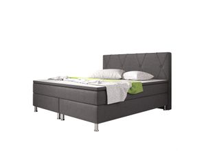 Boxspringbett Boston 180x200 Webstoff Anthrazit