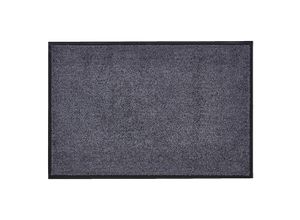 HOMCOM Fußmatte waschbar Gummiumrandung rutschfest Anthrazit 120 x 90 x 0,7 cm