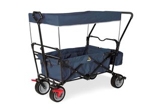 Pinolino Klappbollerwagen Paxi dlx Comfort mit Bremse, marineblau