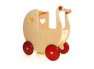 Dänischer Designer Holz-Puppenwagen (natur) / dolls pram natural