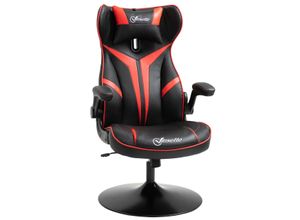 Vinsetto Gaming Stuhl ergonomischer Computerstuhl mit Wippfunktion Rot