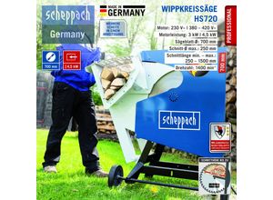 Scheppach Wippkreissäge HS720, 230 V Made in Germany