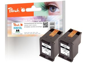 Peach 2 x Druckköpfe schwarz ersetzt HP No. 301XL bk*2