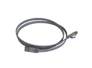 CAT7 Patchkabel Netzwerkkabel grau 0,5m flach