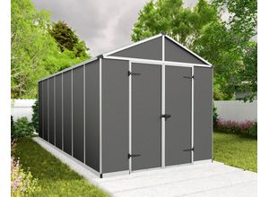 Gerätehaus Rubicon 8x18 Alu Grau 227x528cm