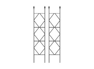 2-tlg. Rankgitter für Kletterpflanzen, ca. 30 x 140 cm - Schwarz