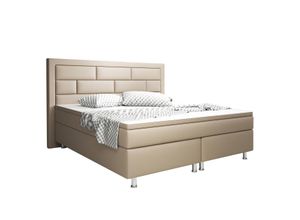 Boxspringbett Nizza 180x200 cm Kunstleder Muddy