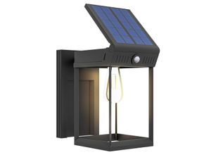 Outsunny Solar Wandleuchte, LED Außenleuchte Gartenleuchte mit Warmweißes Licht