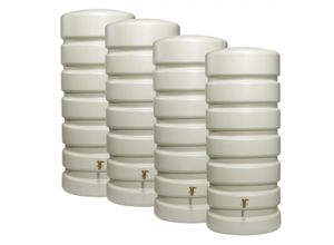 4rain Classic Wandtank-Set 2.600 L sandbeige