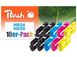 Peach 10er-Pack Tintenpatronen ersetzt HP No. 934, No. 935