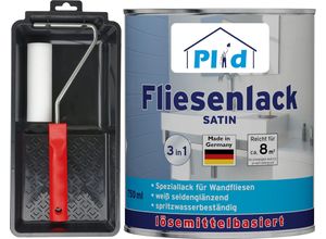 plid Premium Fliesenlack Fliesen Lack Fliesenfarbe Lackierset Weiß - Seidenglänzend