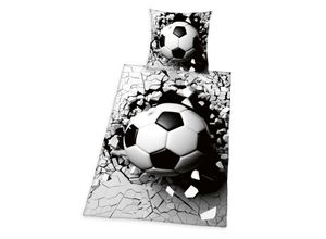 Herding 3D Fußball Bettwäsche, 80x80 cm + 135x200 cm