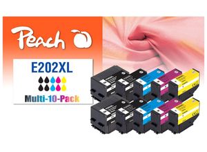 Peach 10er-Pack Tintenpatr., ersetzt Epson No. 202XL