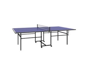 SPORTNOW Tischtennistisch Klappbar, Tischtennisplatte Outdoor Indoor mit Rollen