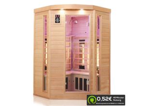 TroniTechnik Dewello® Infrarotkabine Infrarotsauna Wärmekabine LAKEFIELD 3 140cm x 140cm 5 Vollspektrumstrahler