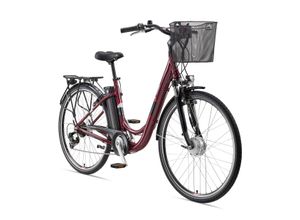 Telefunken Damen City E-Bike RC822 Multitalent, Alu Pedelec 28 Zoll mit 7-Gang Shimano Kettenschaltung