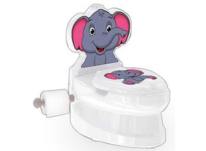 JAMARA-460957-Meine kleine Toilette Elefant mit Spülsound und Toilettenpapierhalter