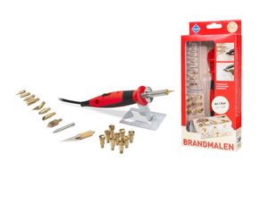 Pebaro Brandmal-Set mit An/Aus-Kolben und 20 Aufsätzen