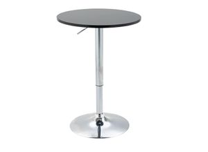 HOMCOM Bartisch modern rund Esstisch 360° Drehtisch Bistrotisch höhenverstellbar Stahl Schwarz Ø61 x 70-90 cm